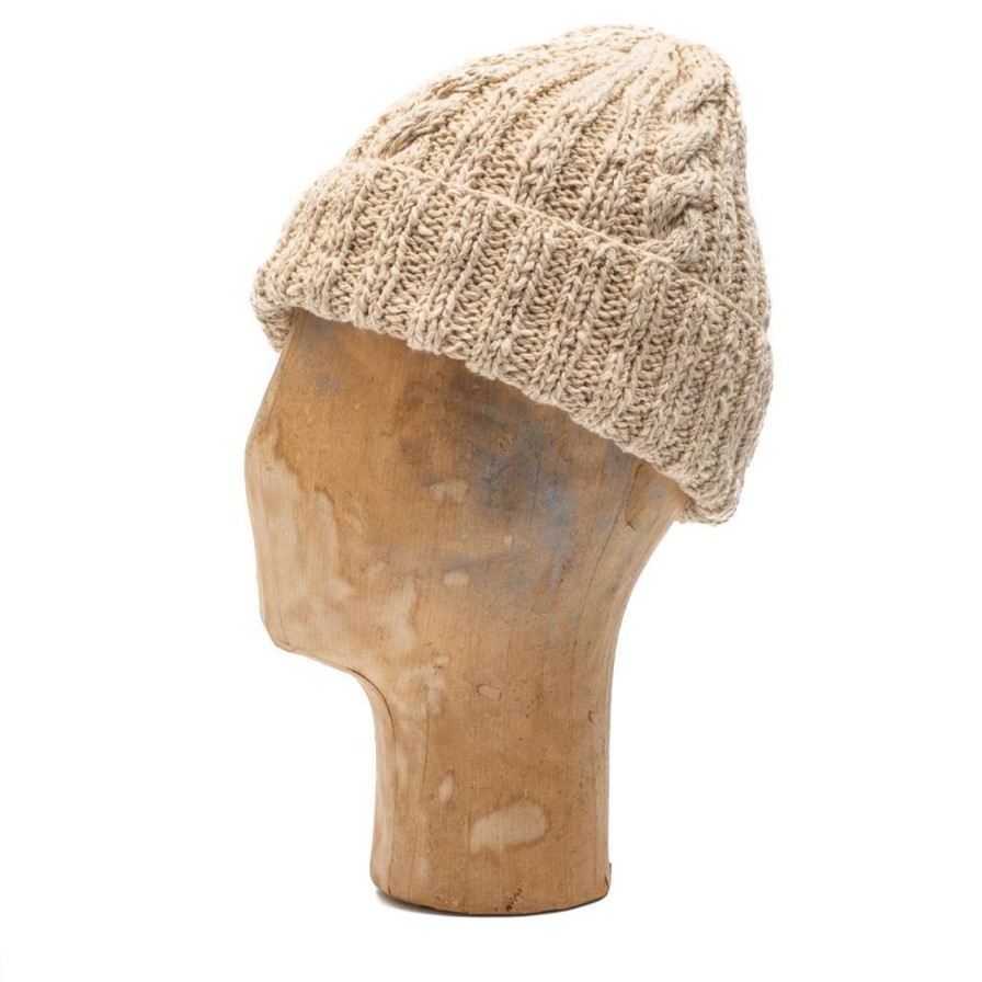 Clothing Allevol Knitwear | Allevol X Inverallan Cotton Linen Beanie Natural 22F