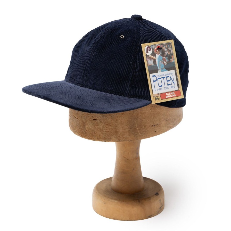 Accessories Poten Baseball Cap Poten | Poten Cole & Velvet Baseball Cap Navy