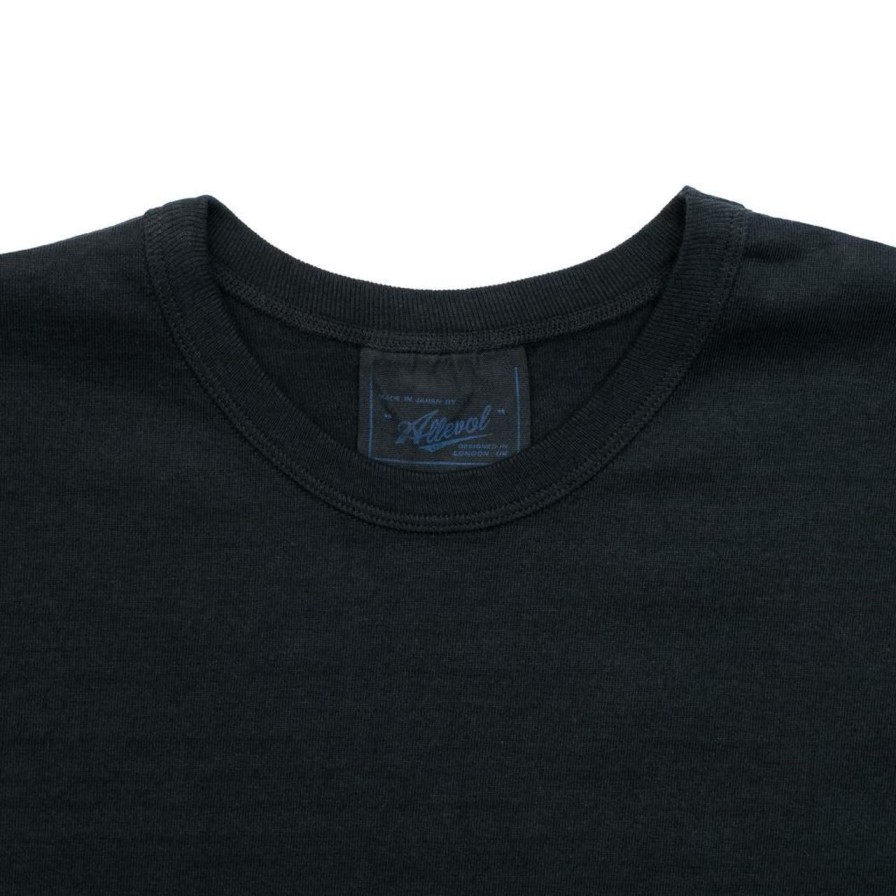 Clothing Allevol T-Shirts & Undershirts | Allevol Heavy Duty Crew Neck Square Pocket T-Shirt Black