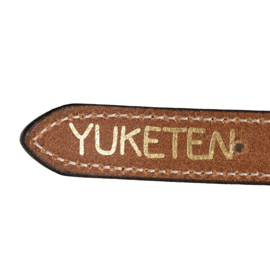 Clothing Yuketen Yuketen | Yuketen 1" Triple Stitch Belt Buck Brown W/Natural Stitch