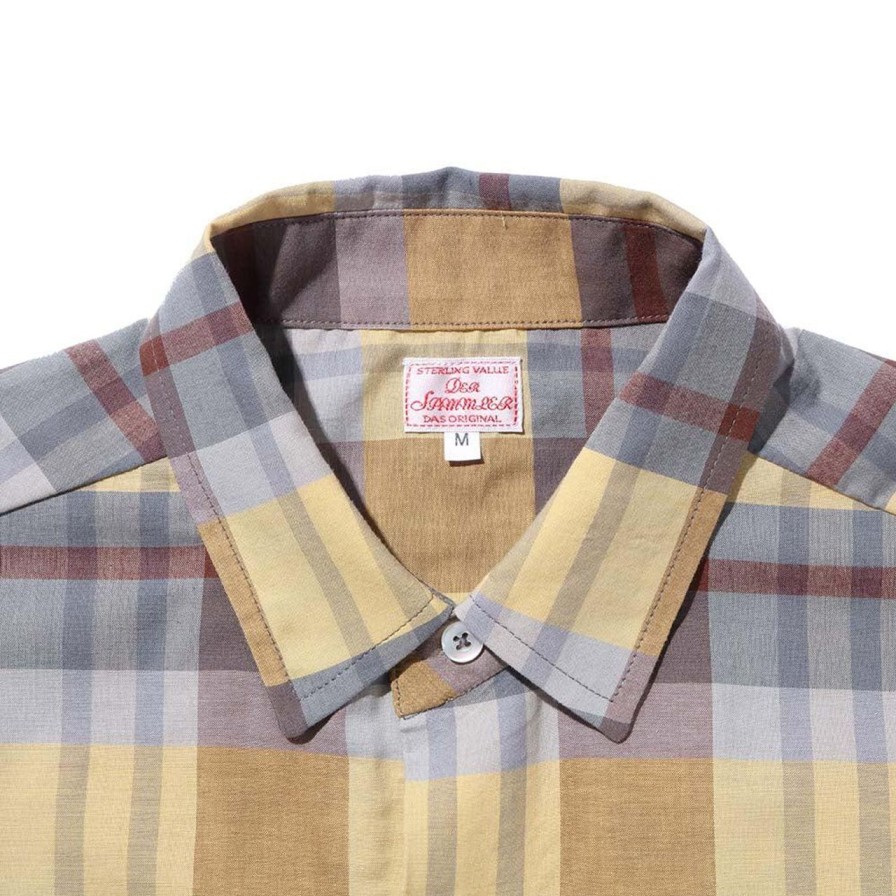 Clothing Anatomica Shirts | Der Sammler Kamp Collar Shirt Cotton/Silk Check Yellow