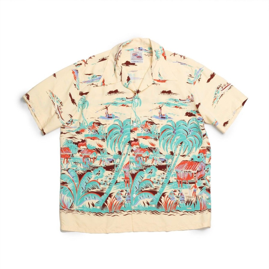 Clothing Duke Kahanamoku Hawaiian Shirt | Duke Kahanamoku Special Edition 'Hawaiian Village' Hawaiian Shirt Yellow