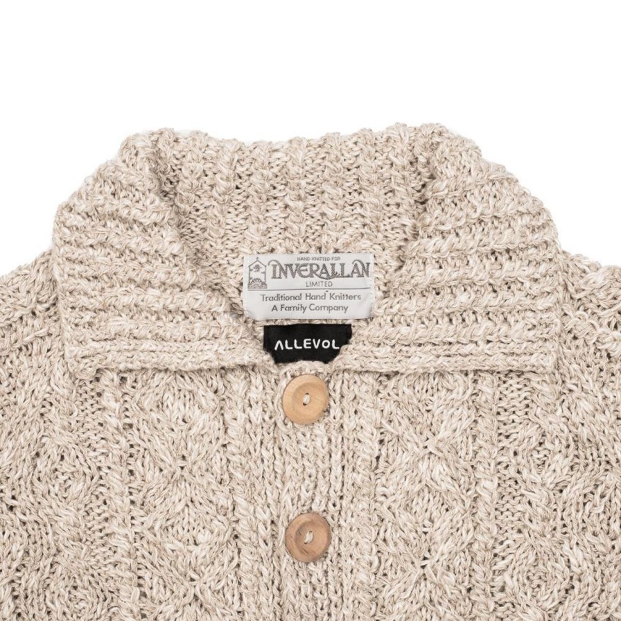 Clothing Allevol X Inverallan Knitwear | Allevol X Inverallan 3A Lumber Cardigan Linen/ Cotton Natural