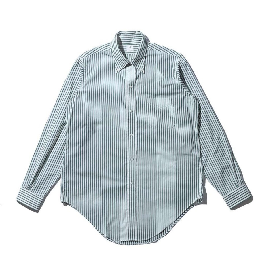 Clothing Anatomica Shirts | Anatomica Bd Shirt Bb Candy Stripe D. Green