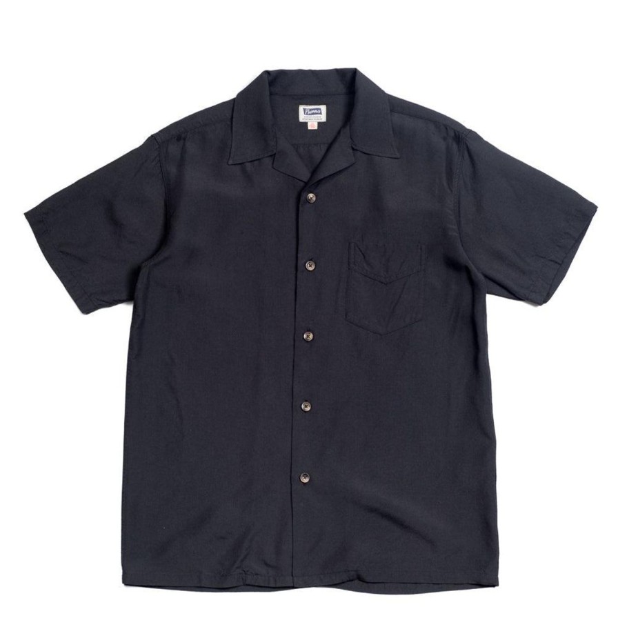 Clothing Pherrow's Shirts | Pherrow'S Open Collar Shirt S. Black