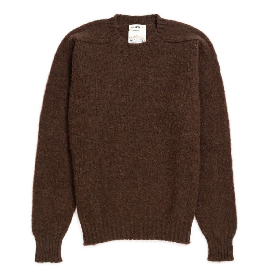 Clothing Jamieson's Of Shetland Knitwear | Jamieson'S For Clutch Cafe Brushed Shetland Sweater Leather