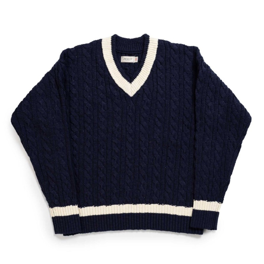 Clothing The Real McCoy's Knitwear | The Real Mccoy'S Tilden Knit Sweater Navy