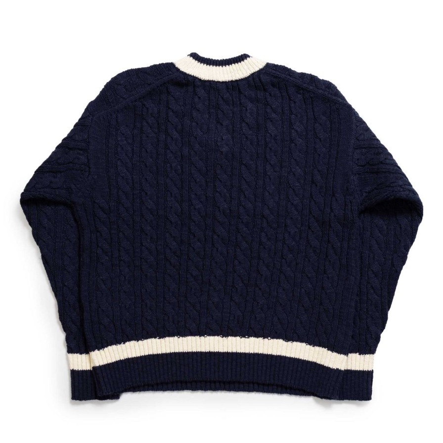 Clothing The Real McCoy's Knitwear | The Real Mccoy'S Tilden Knit Sweater Navy