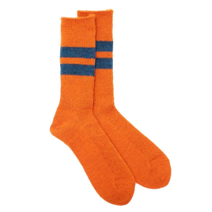 Accessories Rototo Rototo | Rototo Brush Mohair Socks Orange