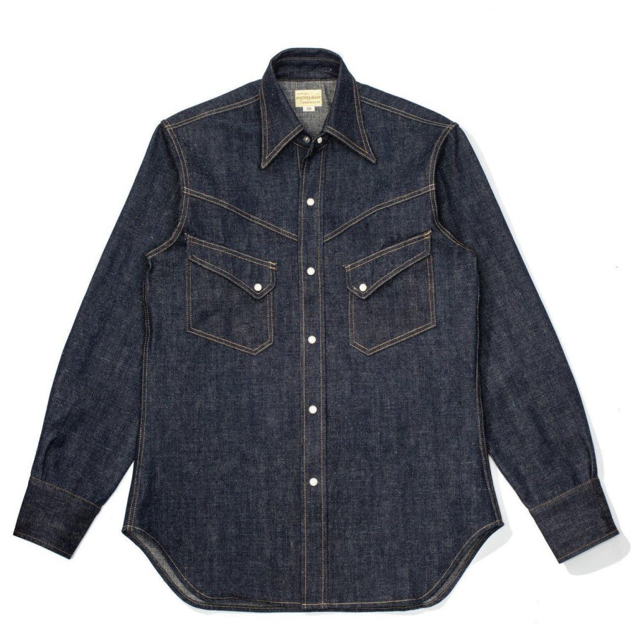 Clothing Warehouse & Co Shirts | Warehouse & Co. Lot. 3001 Longhorn Type Denim Western Shirt