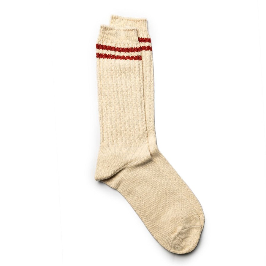 Accessories Anonymous Ism Anonymous Ism | Anonymous Ism Oc 2Line Pique Rib Crew Sock Red