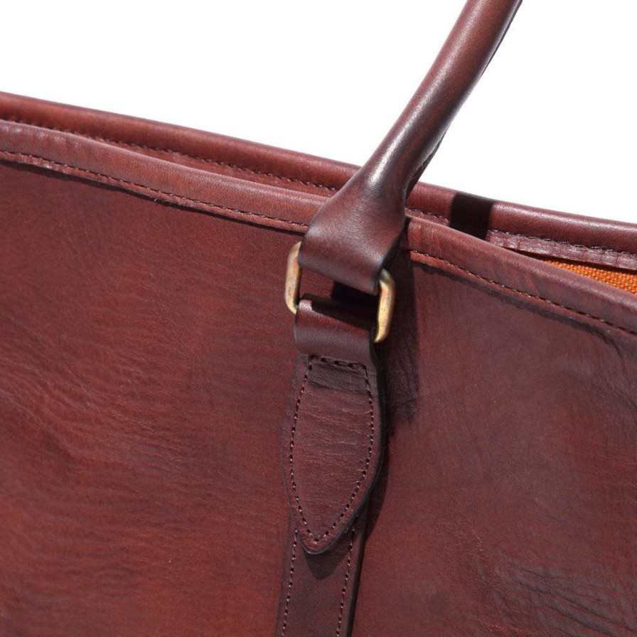 Accessories Vasco Vasco | Vasco Leather Nelson Tote Bag Brown