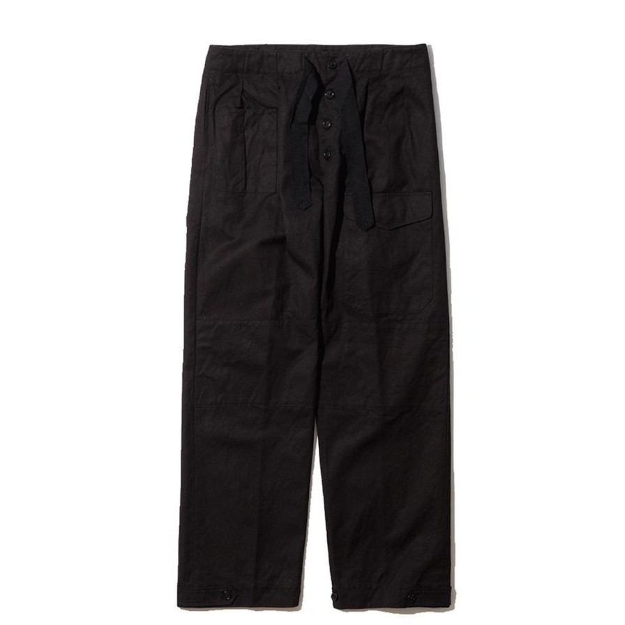 Clothing Coherence Chinos | Coherence Tino Selvedge Yacht Canvas Trousers Black