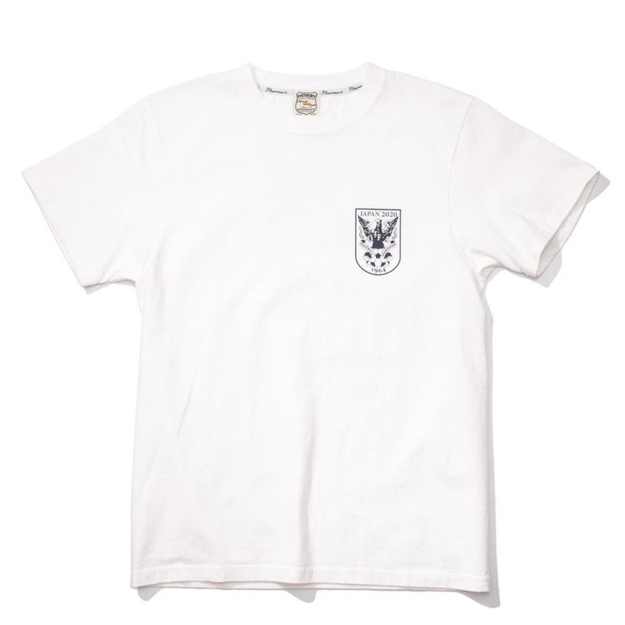 Clothing Pherrow's T-Shirts & Undershirts | Pherrow'S 20S-Pt9 Japan 2020 T-Shirt White