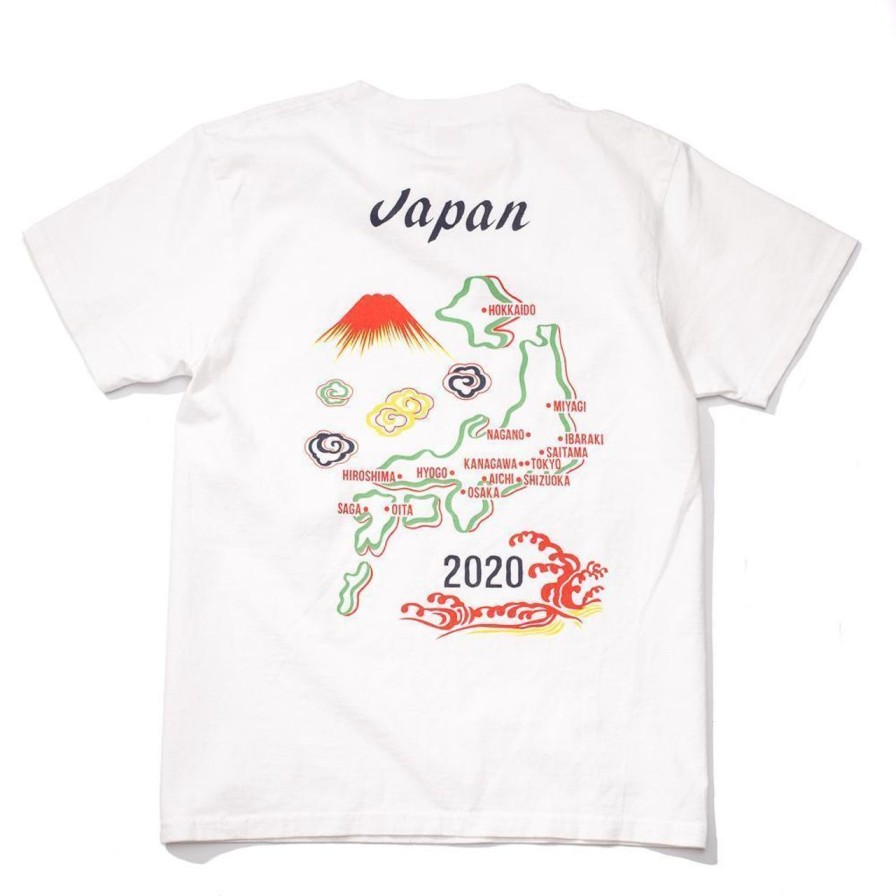 Clothing Pherrow's T-Shirts & Undershirts | Pherrow'S 20S-Pt9 Japan 2020 T-Shirt White