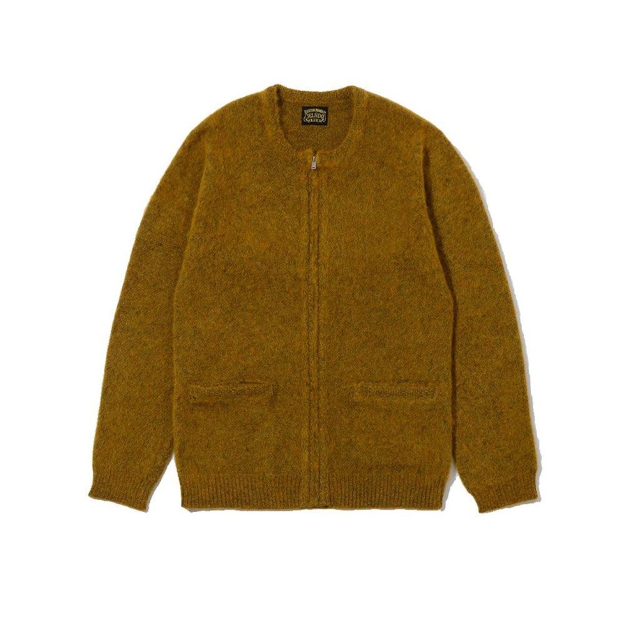 Clothing Jelado Knitwear | Jelado 'Breed' Mohair Cardigan Mustard