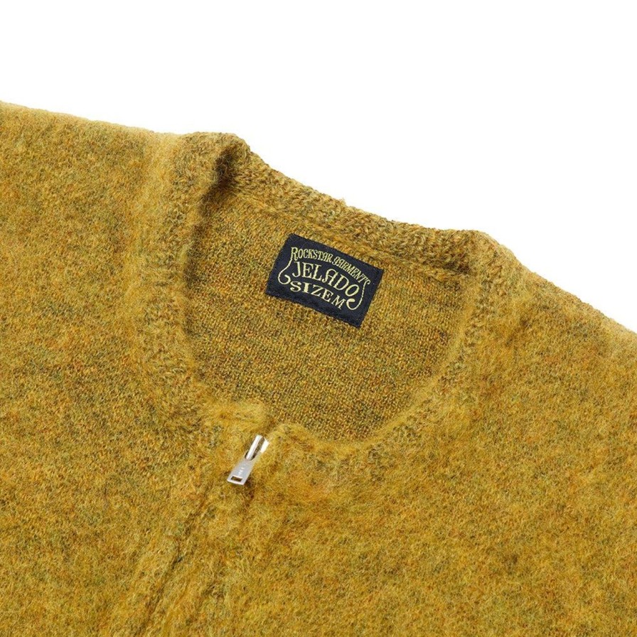 Clothing Jelado Knitwear | Jelado 'Breed' Mohair Cardigan Mustard