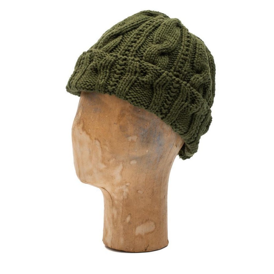 Clothing Allevol Knitwear | Allevol X Inverallan Cotton Beanie Moss 35C