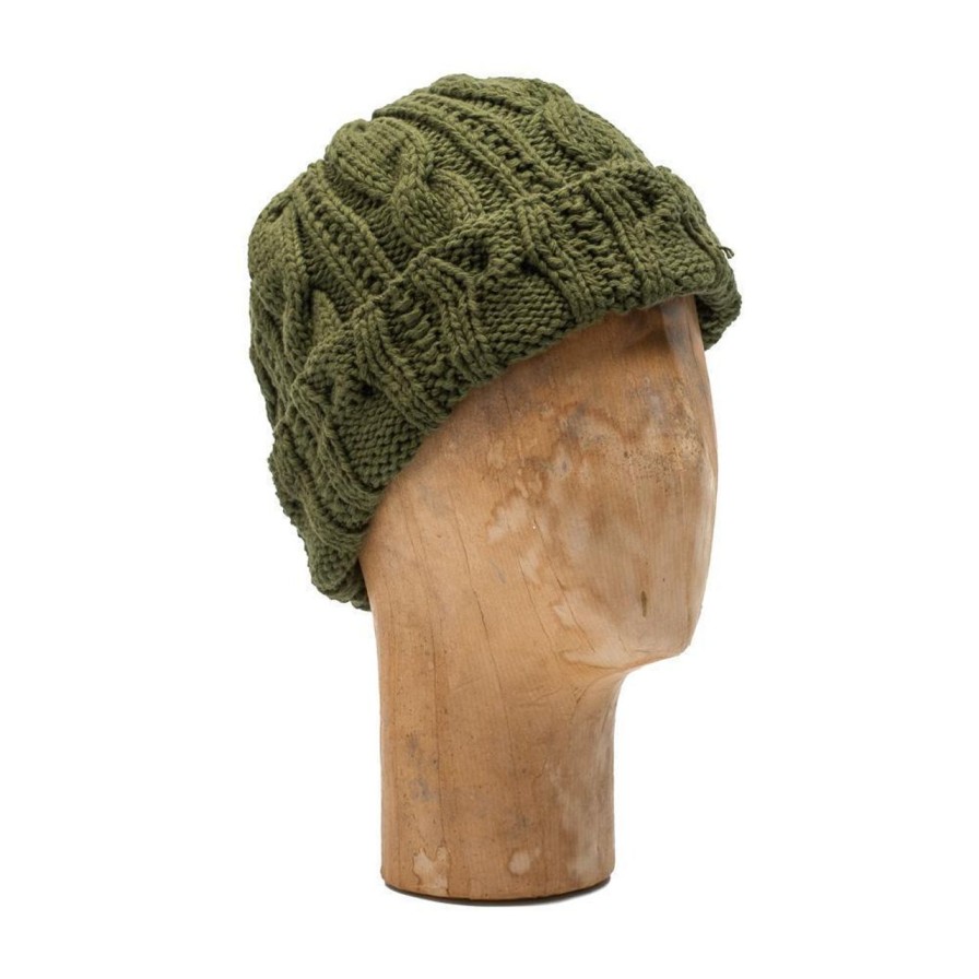 Clothing Allevol Knitwear | Allevol X Inverallan Cotton Beanie Moss 35C