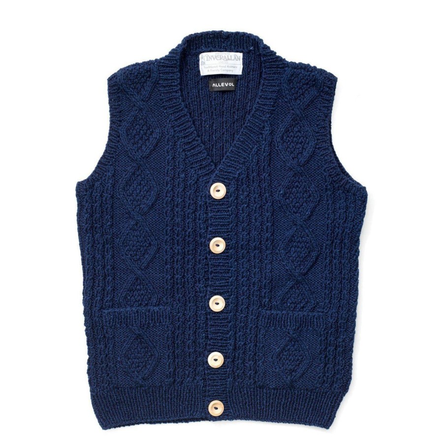 Clothing Allevol X Inverallan Knitwear | Allevol X Inverallan 9H Vest Indigo