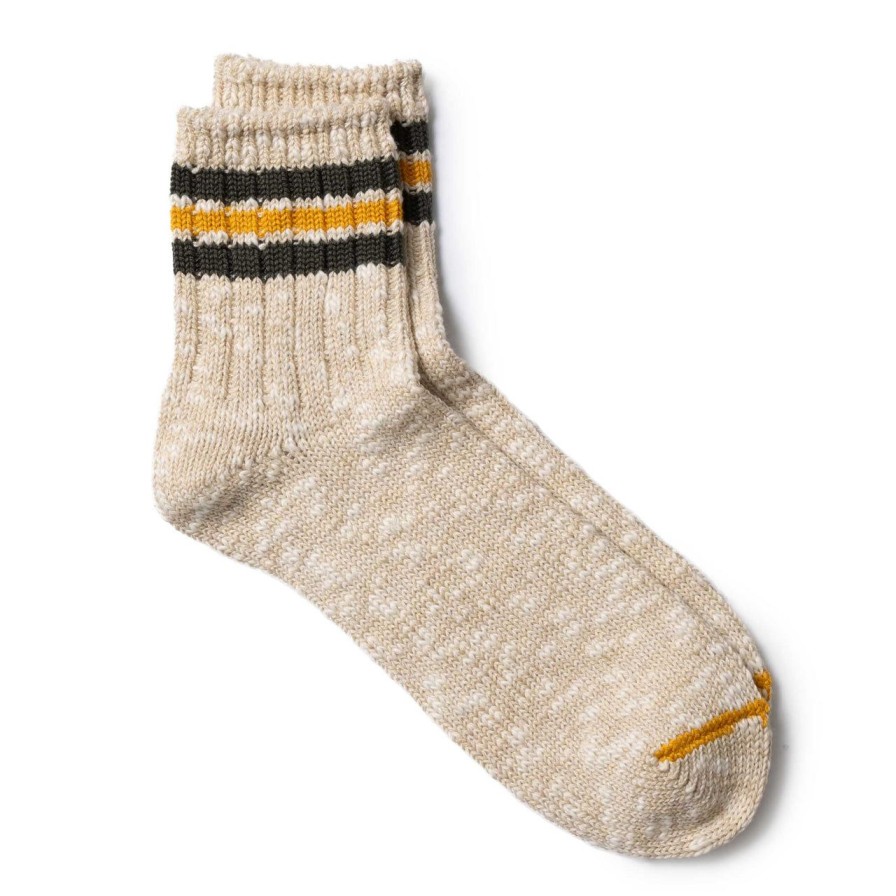 Accessories Anonymous Ism Anonymous Ism | Anonymous Ism 3Line Slub Q Sock Beige