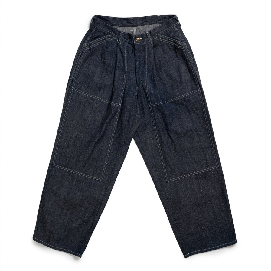 Clothing Haversack Pants & Trousers | Haversack Double Knee Painter Pants Denim Indigo