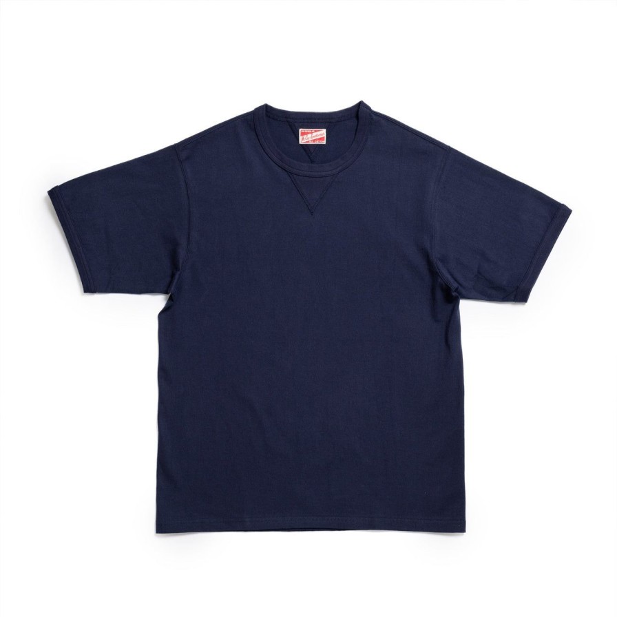 Clothing The Real McCoy's T-Shirts & Undershirts | The Real Mccoy'S Gusset Tee Navy