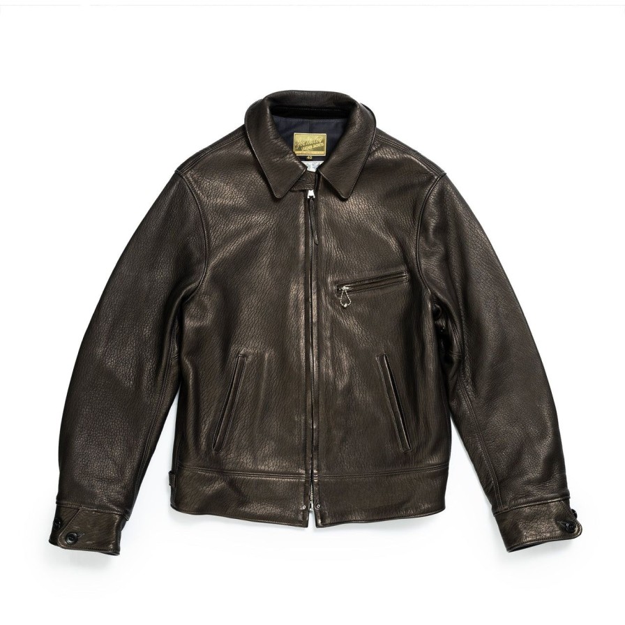 Clothing The Real McCoy's Jackets And Coats | The Real Mccoy'S 30S Sports Jacket / Freeman Deerskin Black