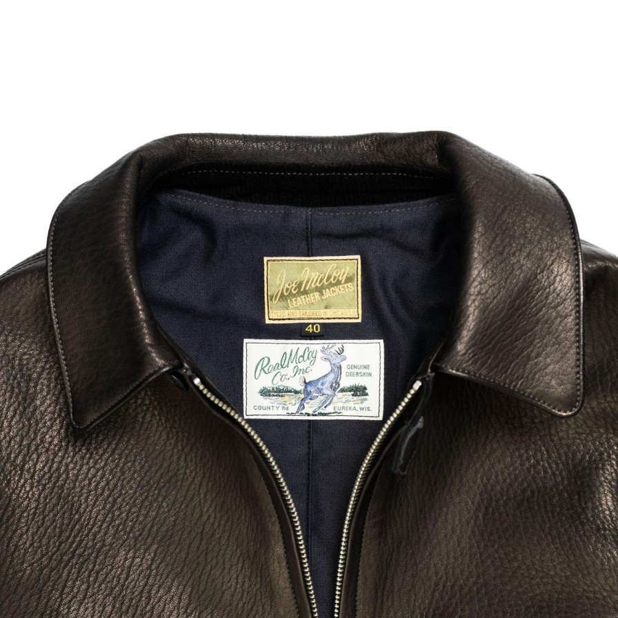 Clothing The Real McCoy's Jackets And Coats | The Real Mccoy'S 30S Sports Jacket / Freeman Deerskin Black