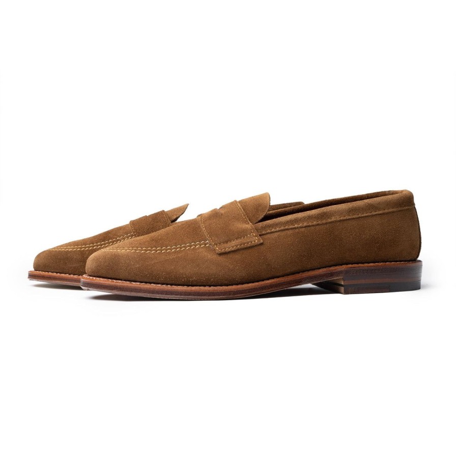 Clothing Alden Footwear Chevron Right Icon | Alden Unlined Penny Loafer Snuff Suede 5735F