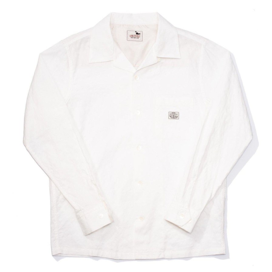 Clothing Gladhand Shirts | Glad Hand Speak Easy Long Sleeve Shirt White