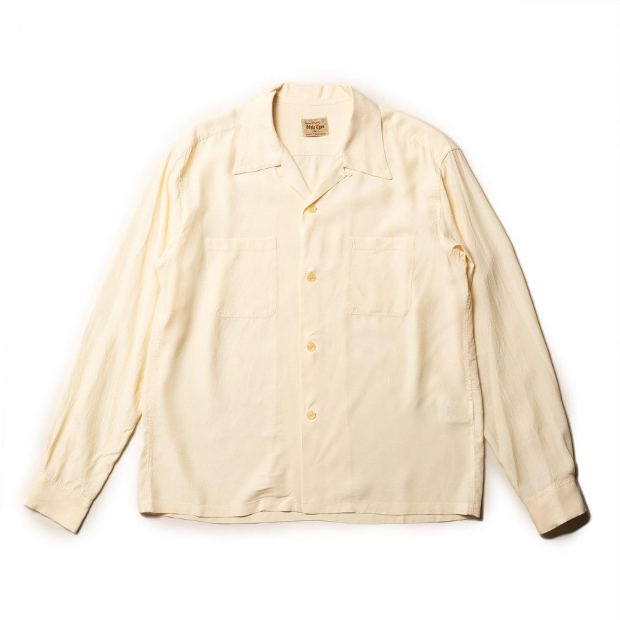 Clothing Style Eyes Shirts | Style Eyes By Toyo Enterprise Plain Rayon Bowling Shirt Off White