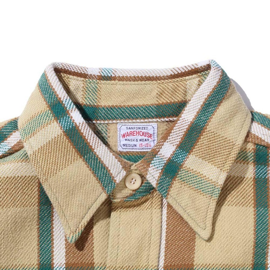 Clothing Warehouse & Co Shirts | Warehouse & Co Lot. 3104F Flannel Shirt Beige