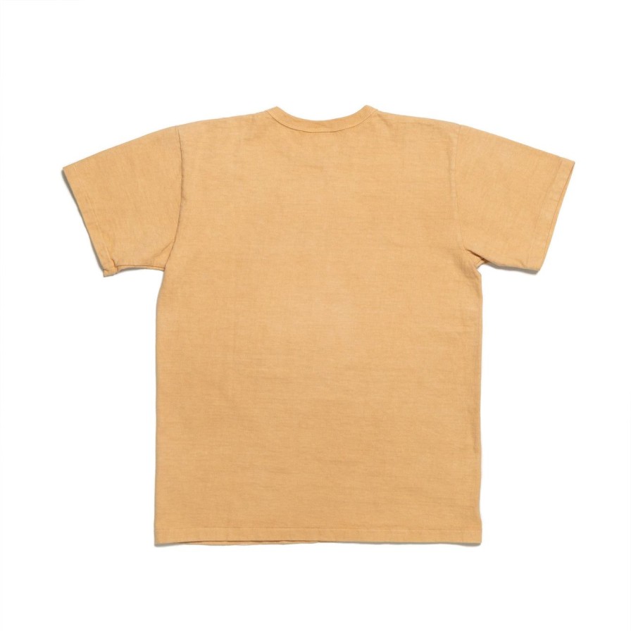 Clothing Allevol T-Shirts & Undershirts | Allevol Heavy Duty Crew Neck T-Shirt Hand Dyed Orange