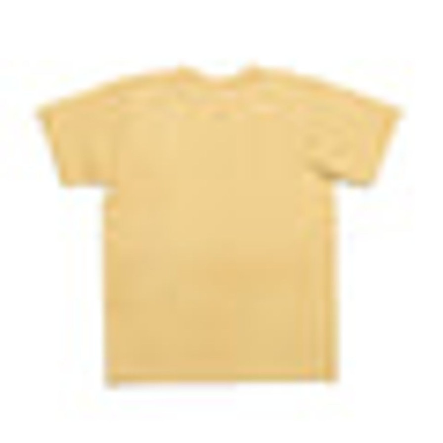 Clothing Allevol T-Shirts & Undershirts | Allevol Heavy Duty Crew Neck T-Shirt Hand Dyed Yellow