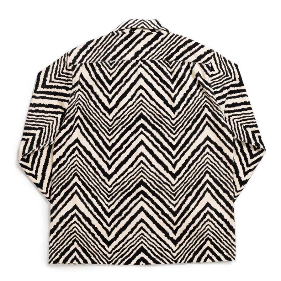 Clothing Groovin High Shirts | Groovin High 50'S Zebra Corduroy Shirt Ivory