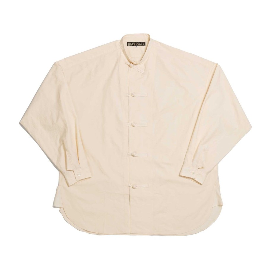 Clothing Haversack Shirts | Haversack China Button Shirt Natural