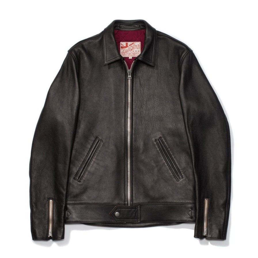 Clothing Addict Clothes Japan Jackets And Coats | Addict Ad-01 Sheepskin Leather Jacket Black