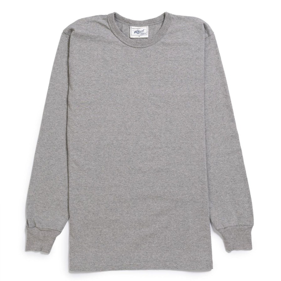 Clothing Allevol T-Shirts & Undershirts | Allevol Heavy Duty Crew Neck L/S T-Shirt Grey