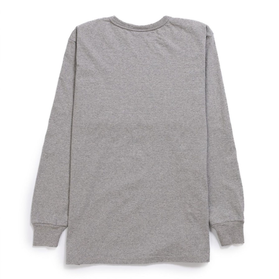 Clothing Allevol T-Shirts & Undershirts | Allevol Heavy Duty Crew Neck L/S T-Shirt Grey