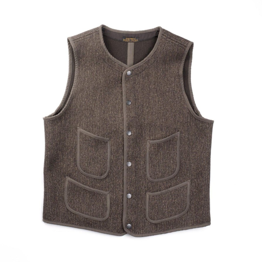 Clothing Brown's Beach Vests | Brown'S Beach Bbj-001 Early Vest Grey