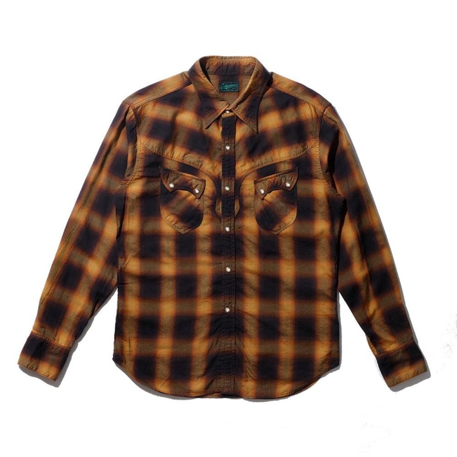 Clothing Stevenson Overall Shirts | Stevenson Overall Cody Western Shirt Camel X Black