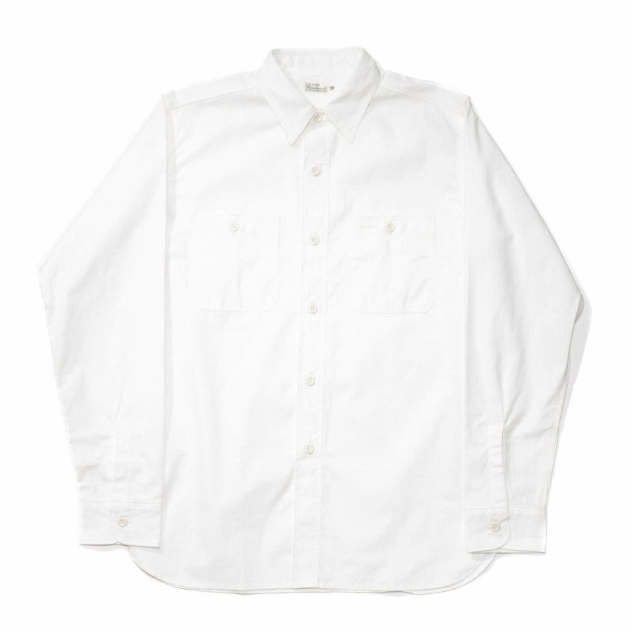 Clothing Warehouse & Co Shirts | Warehouse Duck Digger 3076 Chambray Work Shirt White