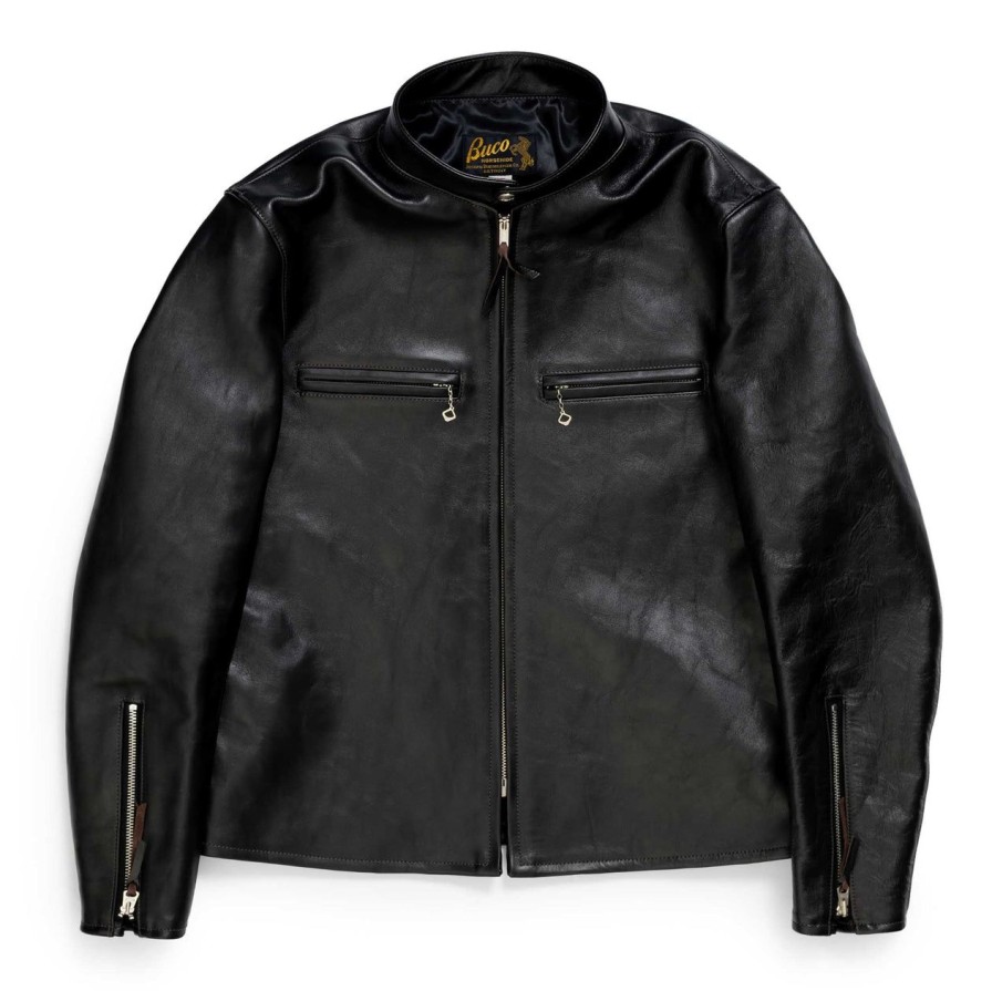 Clothing The Real McCoy's Leather Jackets | The Real Mccoy'S Buco J-100 Leather Jacket Black