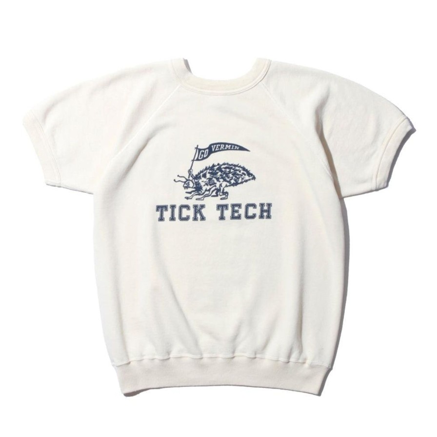 Clothing Warehouse & Co Sweatshirts & Hoodies | Warehouse & Co Lot. 4084 'Tick Tech' S/S Sweatshirt White