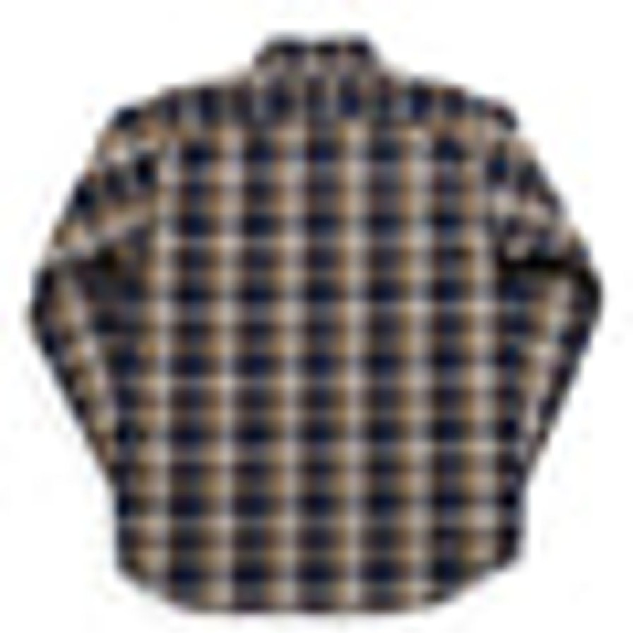 Clothing Pherrow's Shirts | Pherrow'S Cotton Flannel Shirt Navy