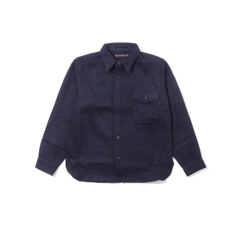 Clothing Full Count Shirts | Full Count 4072 U.S.N. Cpo Shirt Navy