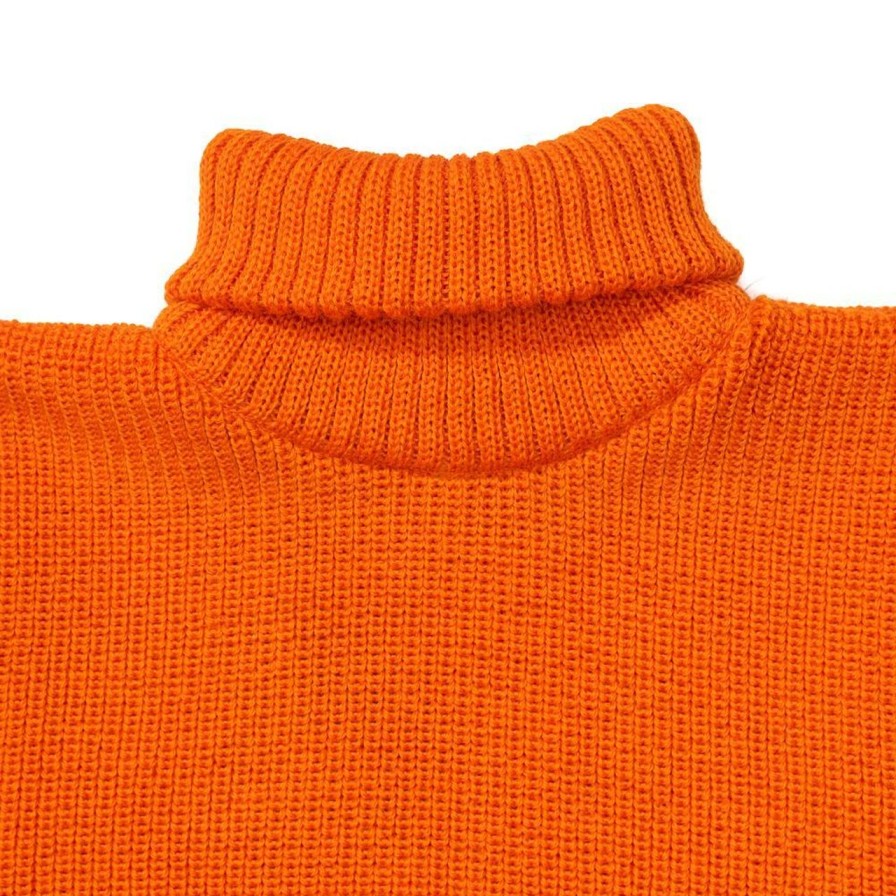 Clothing Heimat Knitwear | Heimat U-Boat Roll Neck Rescue Orange