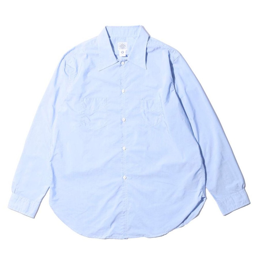 Clothing Post Overalls Shirts | Post Overalls Neutra 3 Feather Chambray Shirt Light Blue