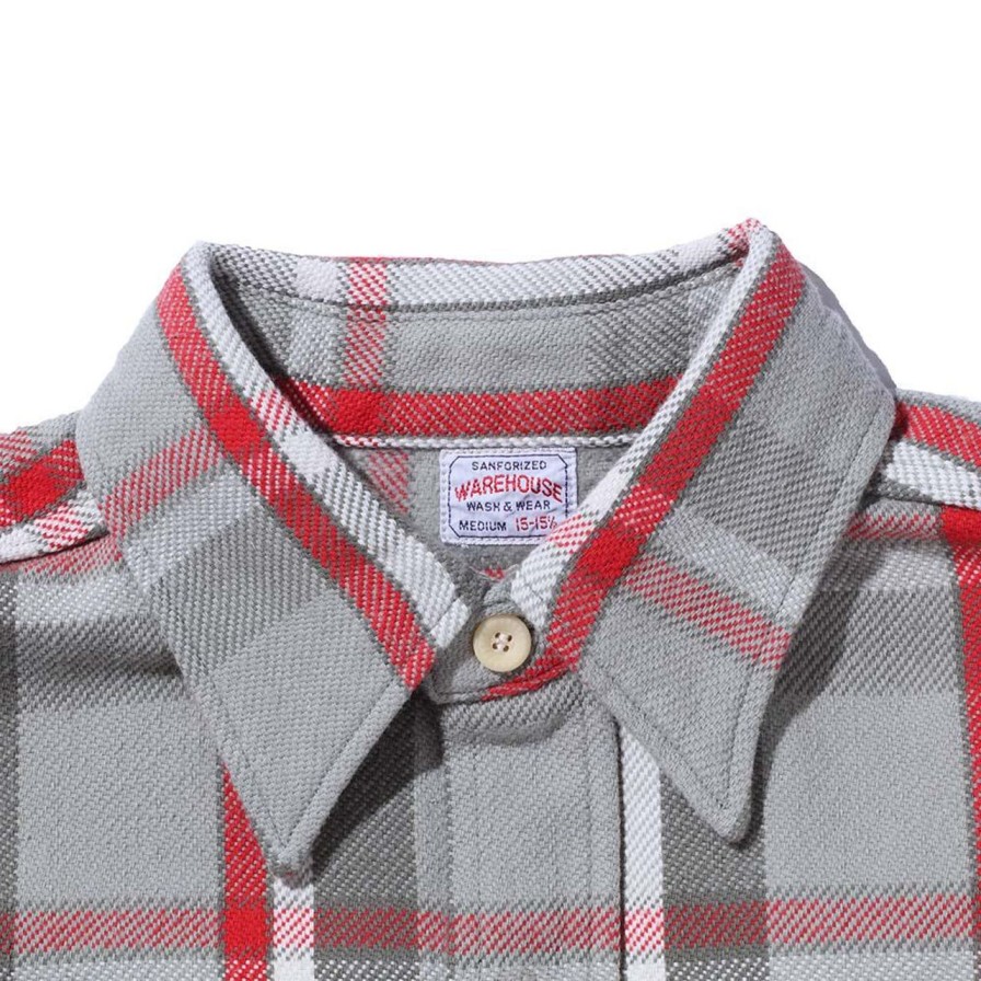 Clothing Warehouse & Co Shirts | Warehouse & Co Lot. 3104F Flannel Shirt Grey